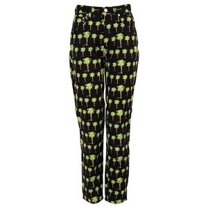 VERSACE JEANS COUTURE Palm Print High Rise Jeans Size 28 / Small